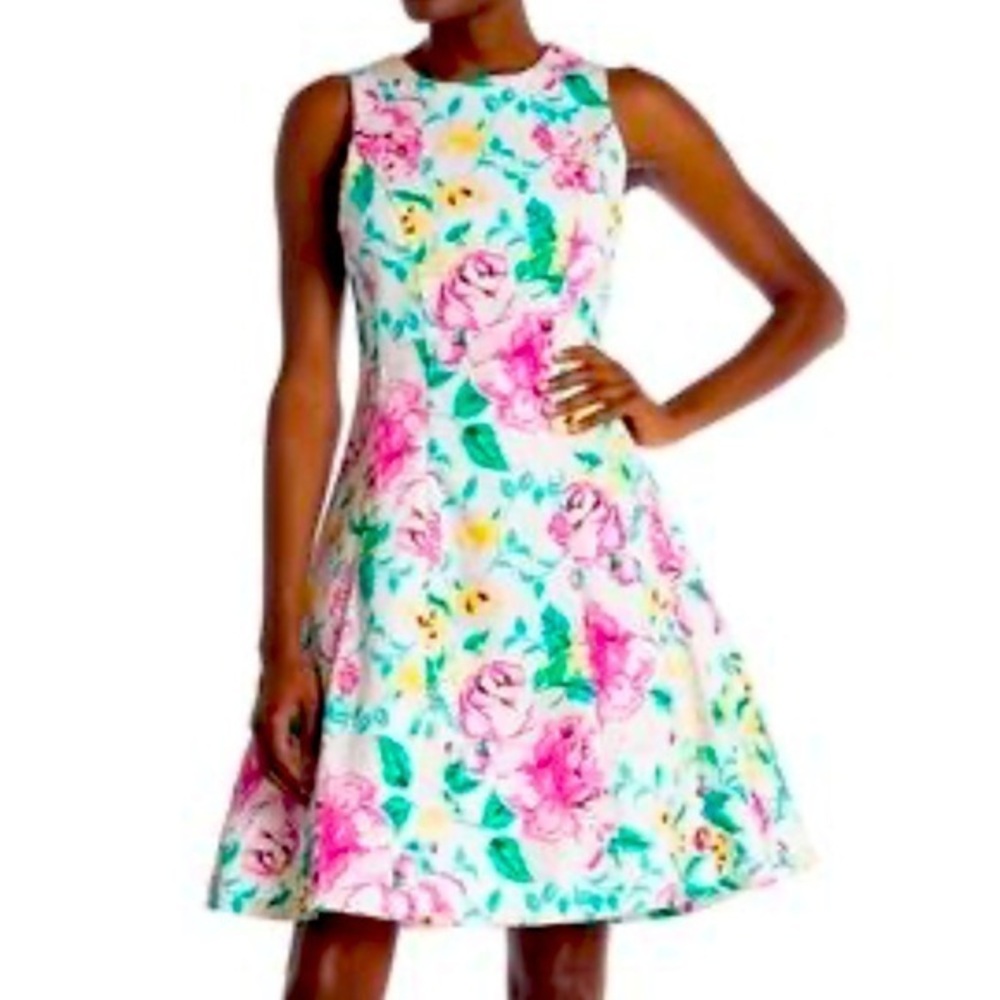 NWT Ronnie Nicole Floral Fit Dress with Lining